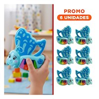 Pack6 Organo de Juguete Mariposa Celeste 22x26 cm con Teclas Musicales