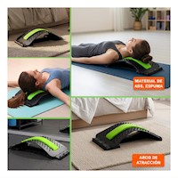 Dispositivo Lumbar Verde Comodo para Relajar Musculos y Mejorar Postura