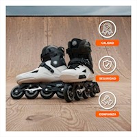 Deslizadores Urbanos Estilo Libre Ajustable T 32 al 35 Blanco y Negro Resistente Y+Papel Regalo