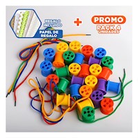 Pack4 Kit Creativo de Carretes Cilindricos para Juego Manual Y+Papel Regalo