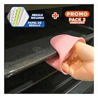 Pack2 Accesorios Cubiertos de Silicona Rosado para Preparar Comida 7,3x9,5cm Y+Papel Regalo