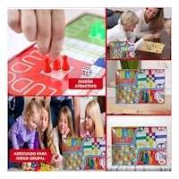 Juego de Mesa Ludo 2 en 1 Familiar para Juegos Tradicionales en Hogar Y+Post It