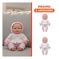 Pack2 Juguete Suave con chompa botones flores rosado para decoracion y juego hogar
