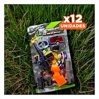 Pack12 Combo de Blaster de Diversion con Mascara y Accesorios Mango Anaranjado