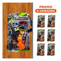 Pack6 Combo de Set de Tiro con Mascara y Accesorios Mango Anaranjado Hogar