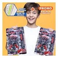 Pack4 Juego Infantil de Dardos con Accesorios para Diversion Y+Papel Regalo
