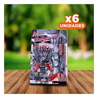 Pack6 Kit de Tiro con Dardos y Accesorios para Niños Juego y Diversion Y+Regalo Sticker