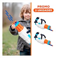 Pack2 Lanzador de Dardos con Caja para Juego Recreativo en Casa y Hogar