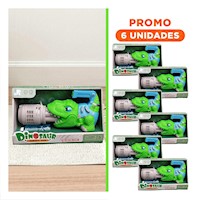Pack6 Emprendedor de Burbujas Dinosaurio con Luces y Sonido para Hogar