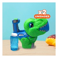 Pack2 Dispensador de Burbujas Infantil con Forma de Dinosaurio Verde y Azul Y+Regalo Sticker