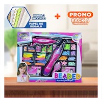 Pack4 Paquete Grande de Juguete Cuentas para Cabello con 2 Accesorios Y+Papel Regalo