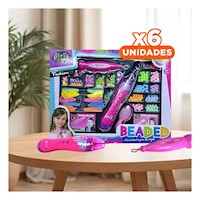 Pack6 Kit Grande de Juguete Cuentas para Cabello con 2 Accesorios Y+Regalo Sticker