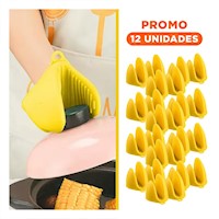 Pack12 Accesorios Cocina de Silicona Amarillo para Hogar y Cocina 7,3x9,5cm Y+Regalo Sticker