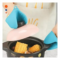 Cubiertos Protectores de Silicona Celeste para Preparar Comida 7,3x9,5cm