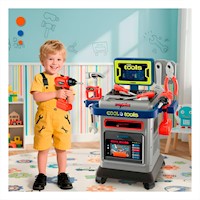 Simulacion Carro de Herramientas Didactico con Accesorios para Juego en Casa