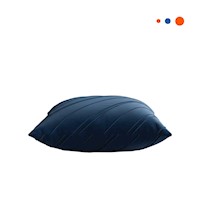 Cubierta para Almohada con Textura Suave de Terciopelo y Diagonales en Azul Y+Papel Regalo