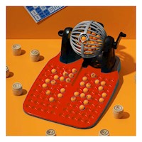 Bingo Familiar 90 Numeros y 48 Cartas Rojo y Negro para Compartir en Reuniones Y+Ligas Regalo