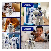 Robot con Luz y Sonido para Regalo de Niños Azul Y+Post It