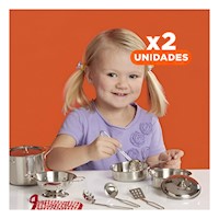 Pack2 Juguete Set de Cocina con Accesorios para Juego Creativo Y+Regalo Sticker