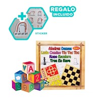 Kit 8 en 1 Ajedrez de Mesa con Juegos Clasicos para Reuniones en Casa Y+Regalo Sticker