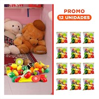 Pack12 Juego De Cocina Hogar con Verduras Para Cortar Didactico y Tabla Y+Regalo Sticker