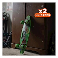 Pack2 Tabla 58.5x16cm Verde Diseno Minis con Trucks de Resistencia Extrema Y+Regalo Sticker