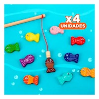 Pack4 Cognicion Pesca Numeros y Figuras para Niños Actividad Interactiva