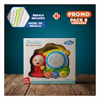 Pack6 Set Musical Tren con Sonido Divertido para Juego Creativo en Casa Y+Papel Regalo
