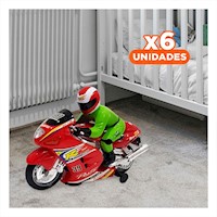Pack6 Unidad Infantil con Piloto Rojo para Juego Dinamico de Velocidad Y+Regalo Sticker