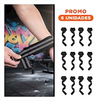 Pack6 Strap Comodo 61x3.8cm Negro para Levantamiento