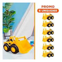 Pack6 Vehiculo Infantil Brazo Delantero 19,5x32cm Amarillo para Diversion
