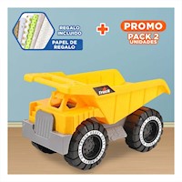 Pack2 Set de Construccion en Bolsa con Vehiculo para Juego en Hogar Y+Papel Regalo