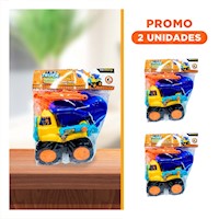 Pack2 Camion De Construccion con Excavadora De Colores para Juego Didactico Infantil