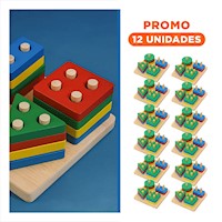 Pack12 Construccion Didactico Plantado para Niños Alegre y Creativo Y+Regalo Sticker