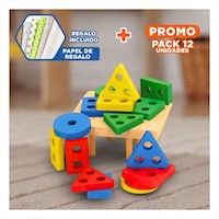 Pack12 Construccion Didactico Plantado para Niños Creativo y Aprendizaje Y+Papel Regalo
