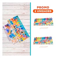 Pack2 Juego Didactico de Pesca Multicolor con Numeros Formas Abecedario y Transporte