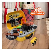 Pack2 Herramientas 2 en 1 en Lonchera para Juego Interactivo Y+Regalo Sticker