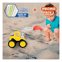 Pack2 Vehiculo Constructor Excavadora para Uso en Casa y Entretenimiento Diario Y+Papel Regalo