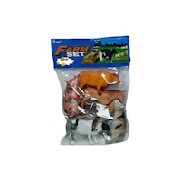 Juego de Animales de Granja Domestico en Bolsa para Diversion y Decoracion Hogar Y+Papel Regalo