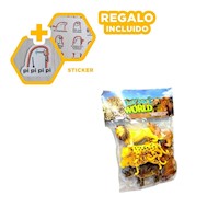 Pack Animales de Selva para Juguete Infantil en Bolsa para Aprendizaje Y+Regalo Sticker