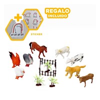 Animales de Granja Set 10 para Niños Seguro y Divertido Y+Regalo Sticker