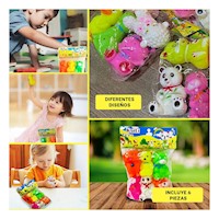 Animales Sonoros 6 Piezas Multicolor Chillones para Niños Y+Post It