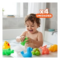 Pack4 Juego de Animales Coloridos 6 Piezas Multicolor para Niños