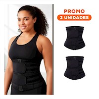 Pack2 Prenda de Compresion Negro Doble Tira 3XL para Moldeado Diario