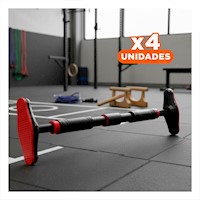 Pack4 Aparato De Musculacion En Casa 90 130cm Negro Y Rojo