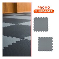 Pack2 Colchoneta De Yoga Y Fitness Negro Y Plomo