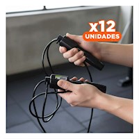 Pack12 Tonifica Musculos Con Soga Ergonomica Negro