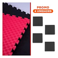 Pack4 Tatami Multifuncional Para Core Negro Y Rojo Y+Regalo Sticker