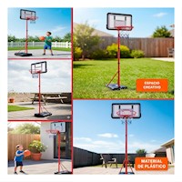 Base basket portatil 195cm regulable con soporte estable y firme
