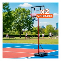 Pack2 Tablero basket portatil 195cm compacto y firme para entrenamiento Y+Regalo Sticker